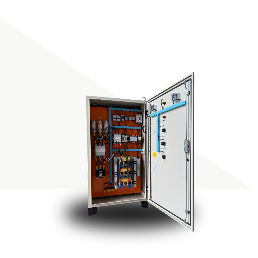 Painel Partida compensadora Automatica  com Sistema de Correção de Fator de Potencia